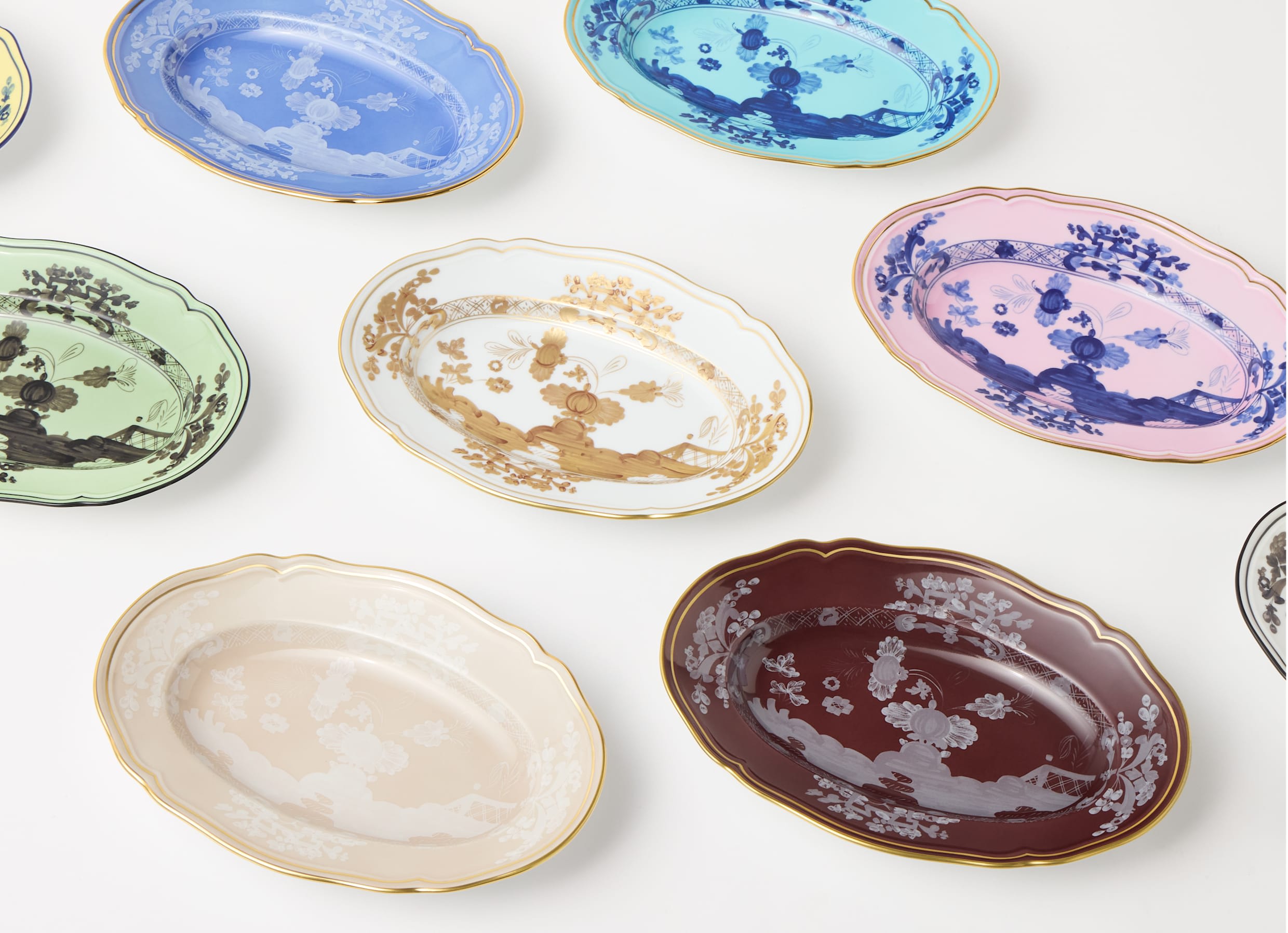 Periwinkle-blue porcelain pickle dish | GINORI 1735